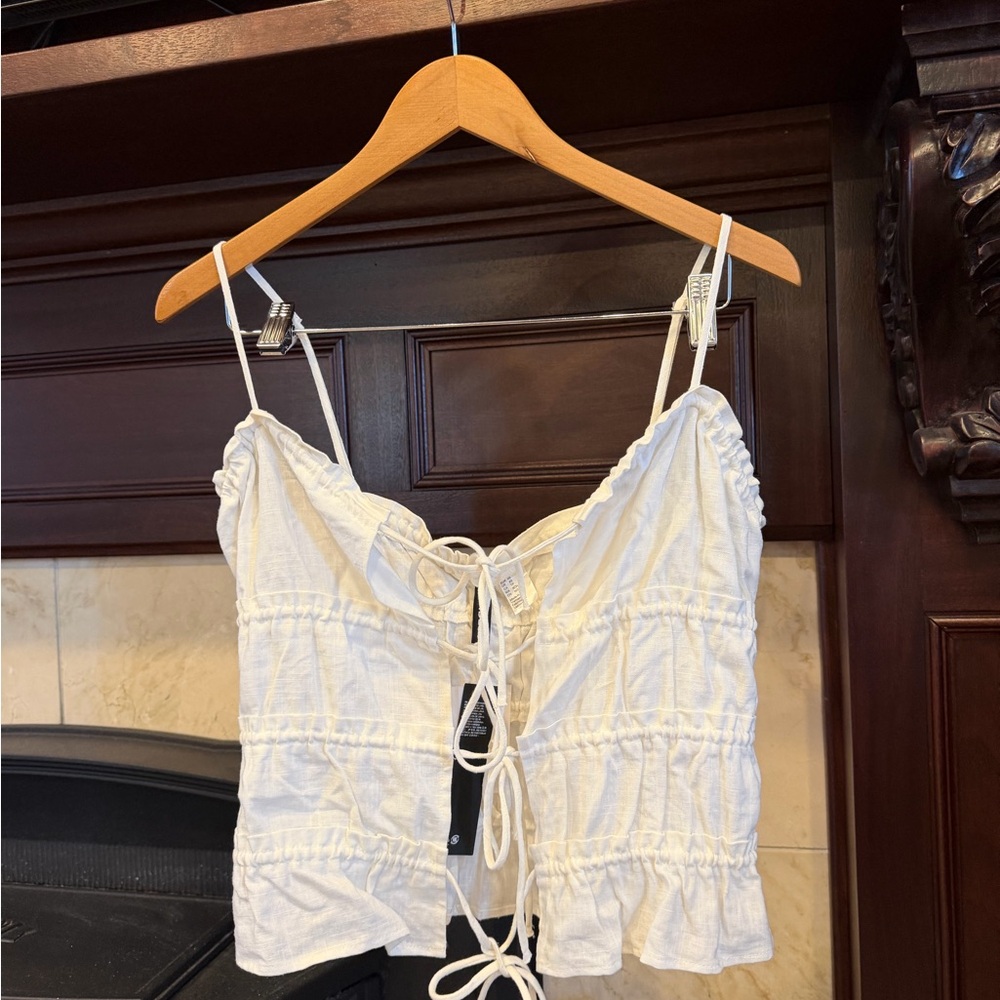 H&M Cream Ruched Camisole